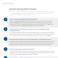 Domain security best practices