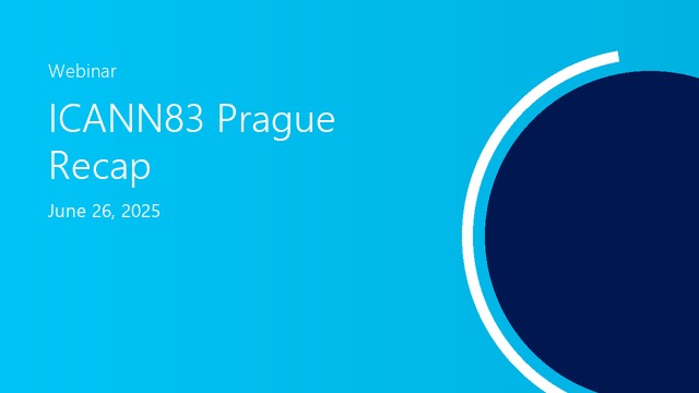 ICANN83 Prague Recap